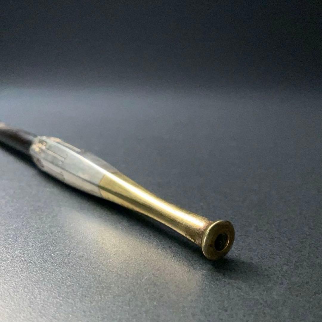 銀製煙管　唐花　瓔珞　キセル　アンティーク　骨董　6R1257お2