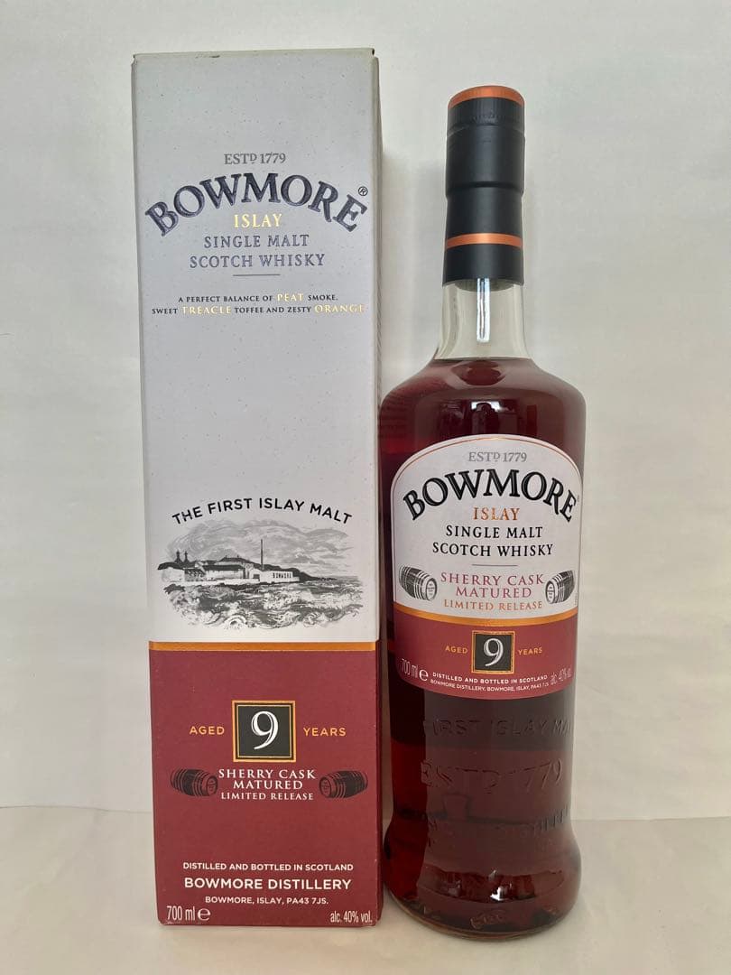 【新品】BOWMORE 9年 ボウモア シェリーカスクマチュアード　ウイスキー
