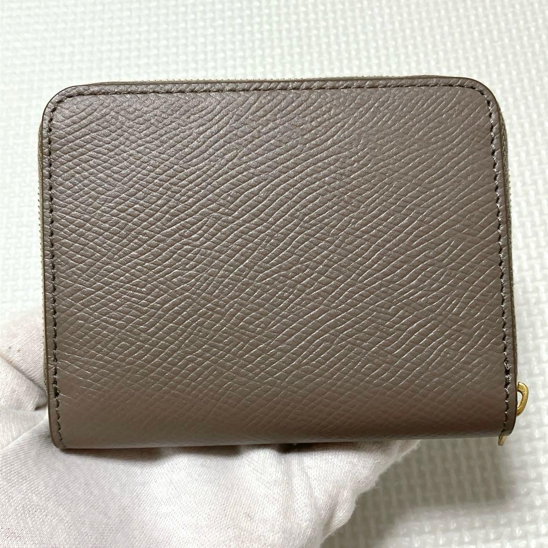 未使用　CELINE セリーヌ　レザーミニ財布　グレージュ　ミニウォレット