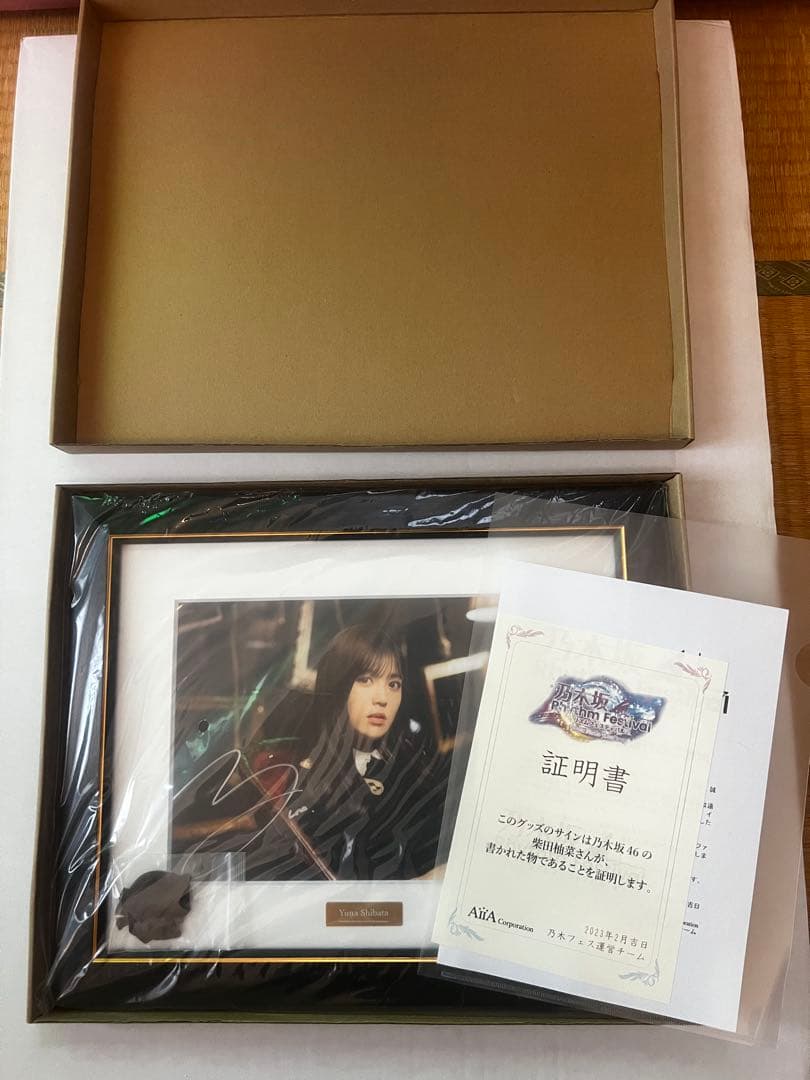 乃木坂46 乃木フェス 直筆サイン入りオリジナルキャラファイングラフ 柴田柚菜
