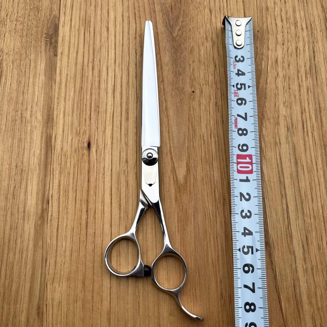 無銘　日本製　仕上げストレートシザー　8:2剣刃