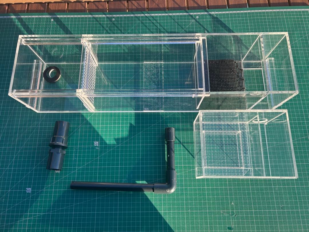 60cm水槽用　アクリル製上部濾過式アクアポニックス仕様