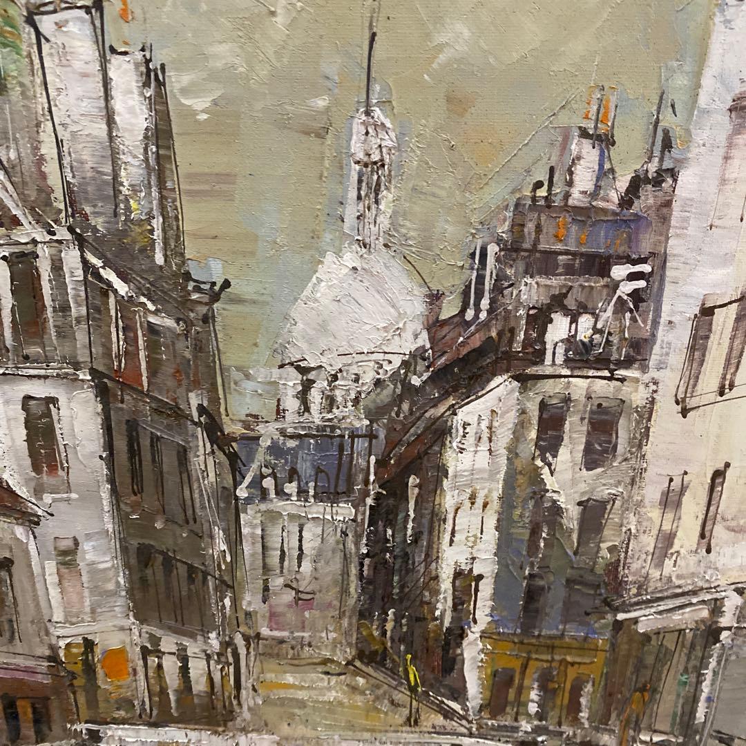 油彩画　パリ　肉筆