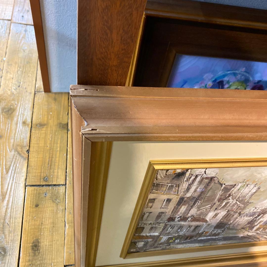 油彩画　パリ　肉筆