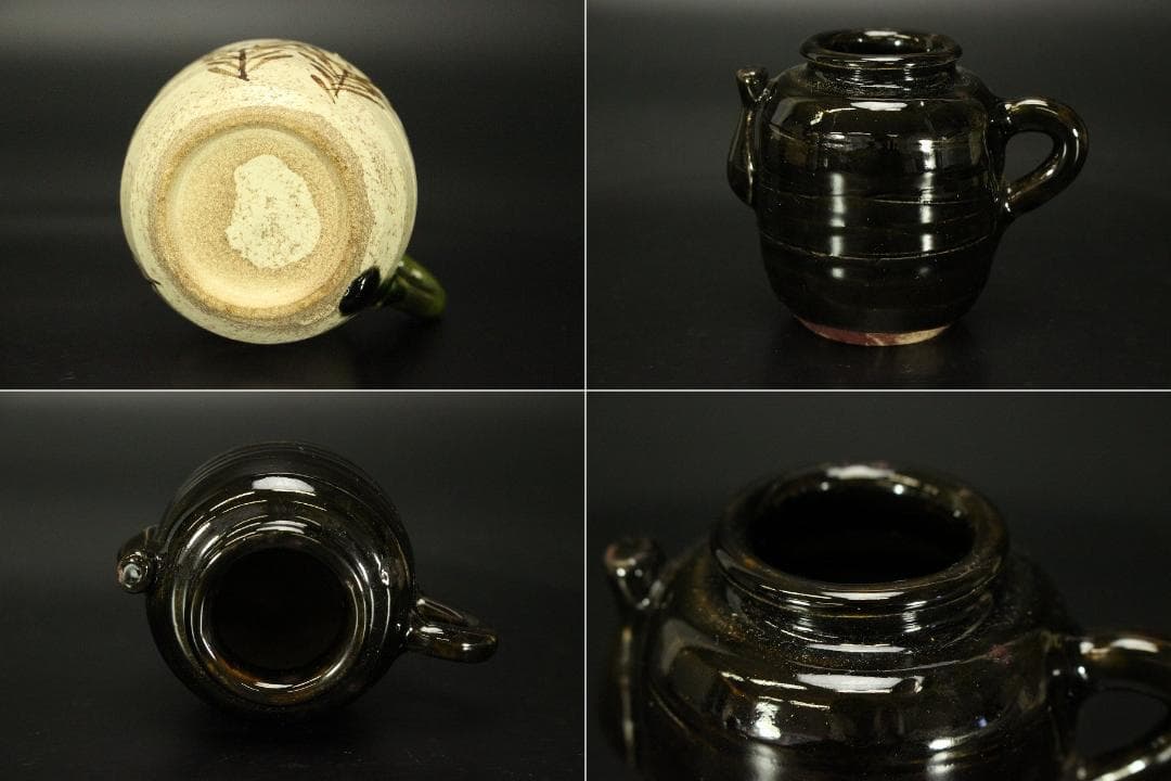 茶道具 色変わり 四滴茶入 不老園 共箱 未使用(LC720)