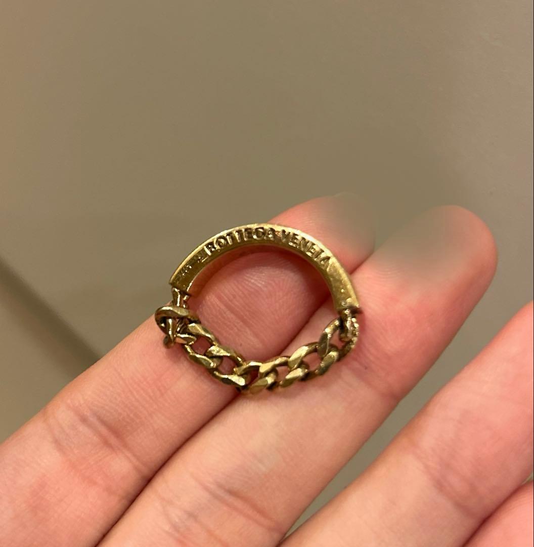 美品【BOTTEGA VENETA】ゴールドリング　メンズ