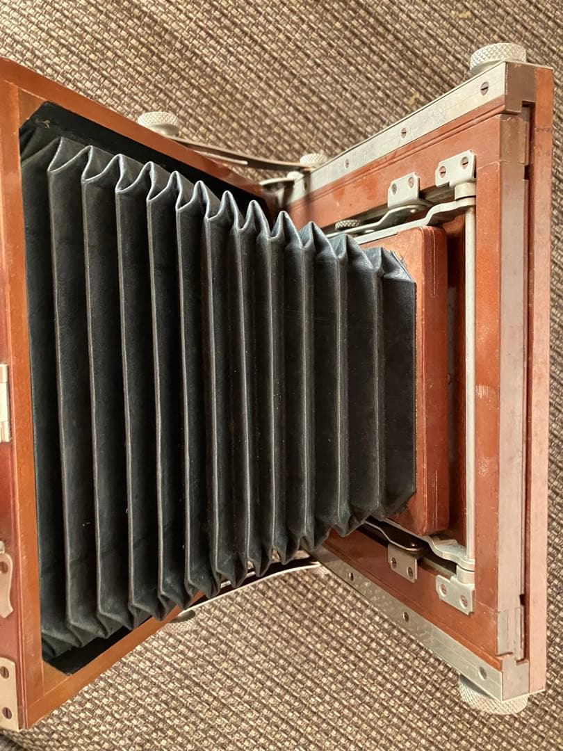 ジャンク扱　木製カメラ　蛇腹　レトロ