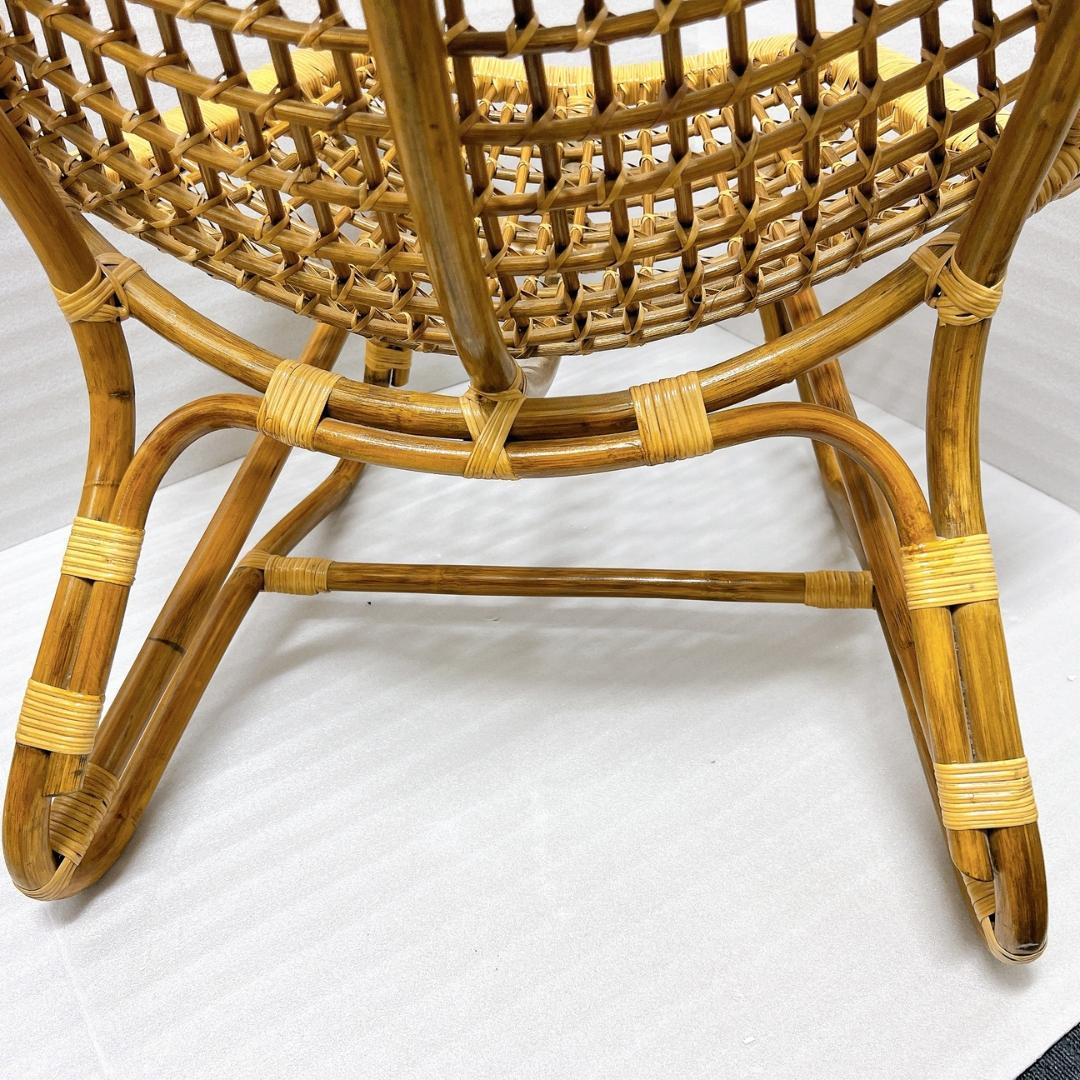 【良品✨送料無料】ラタンチェア 籐 椅子 アジアン家具 バリ風②