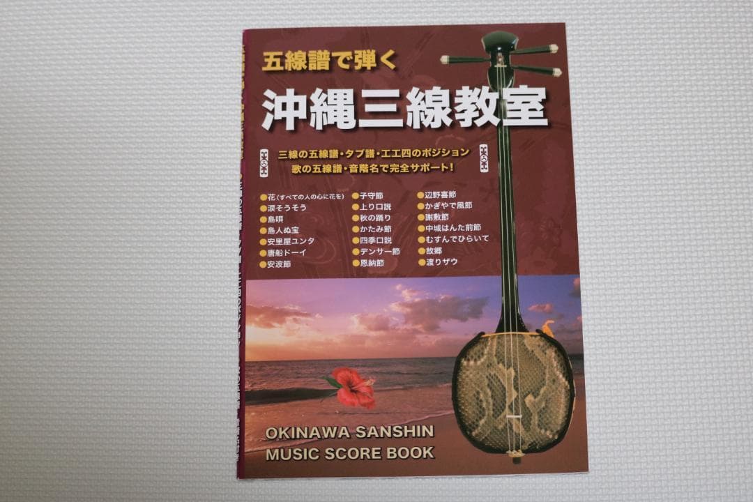 沖縄三線セット（人工皮張り）教本と初心者に必要なお得な付属品　新品未使用品