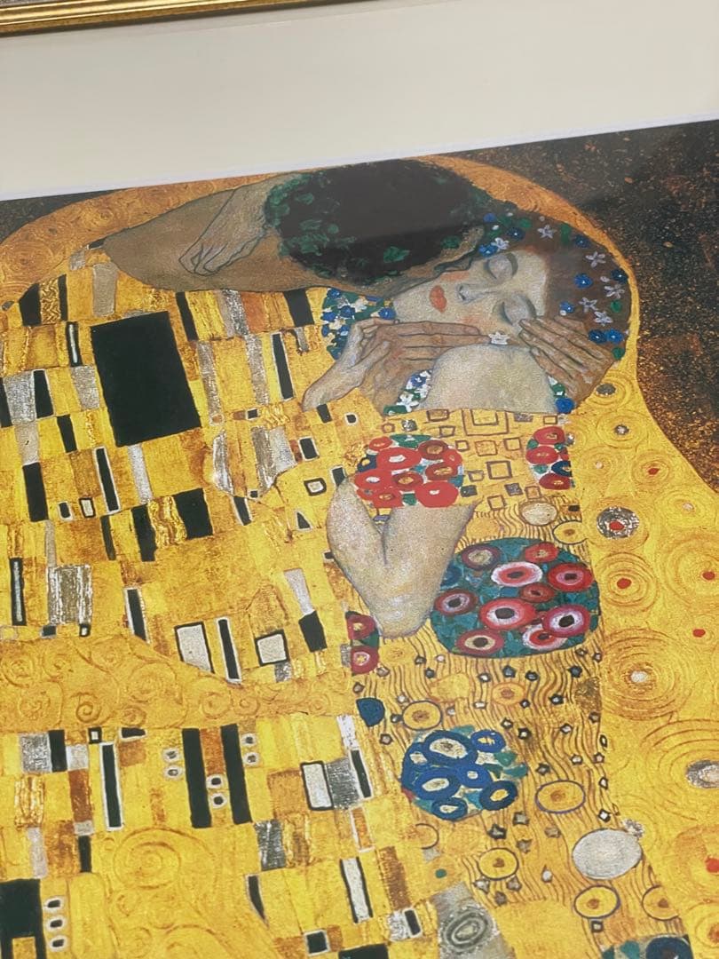 グスタフ・クリムト 接吻 フレーム付き