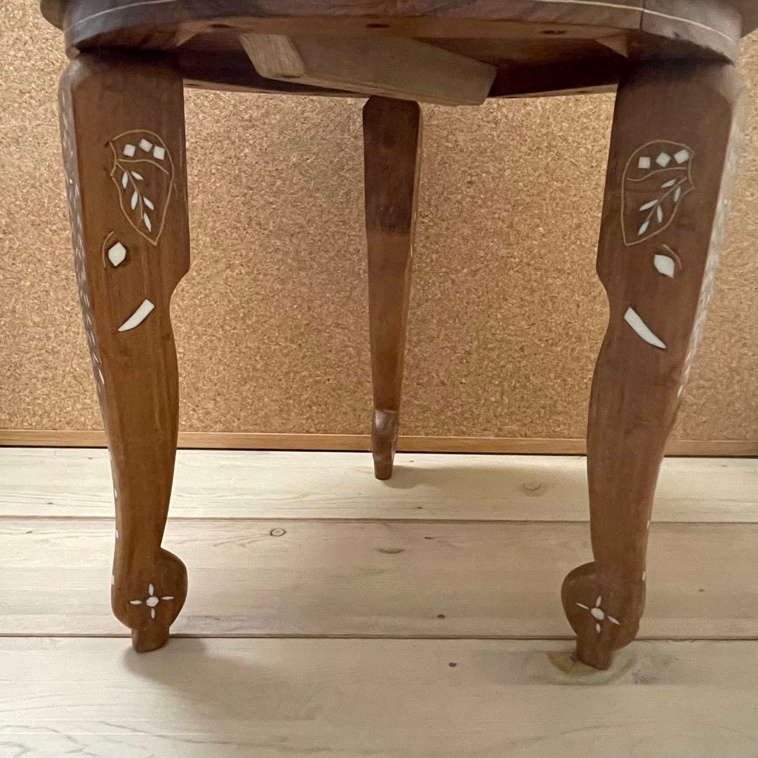 アンティーク　花台　タージマハル　猫足　アジアン