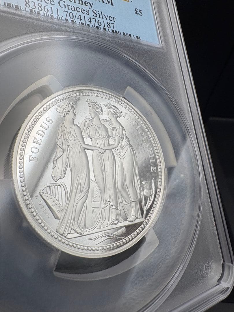 2020 スリーグレイセス 5ポンドプルーフ銀貨 オルダニー