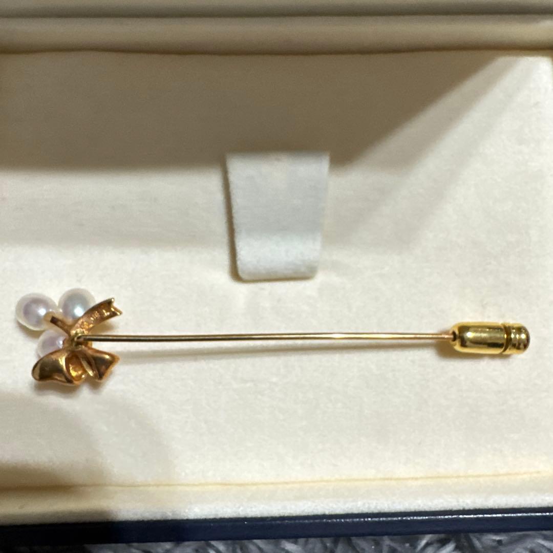 TASAKIタサキ ピンブローチ パール K18 ケース付き