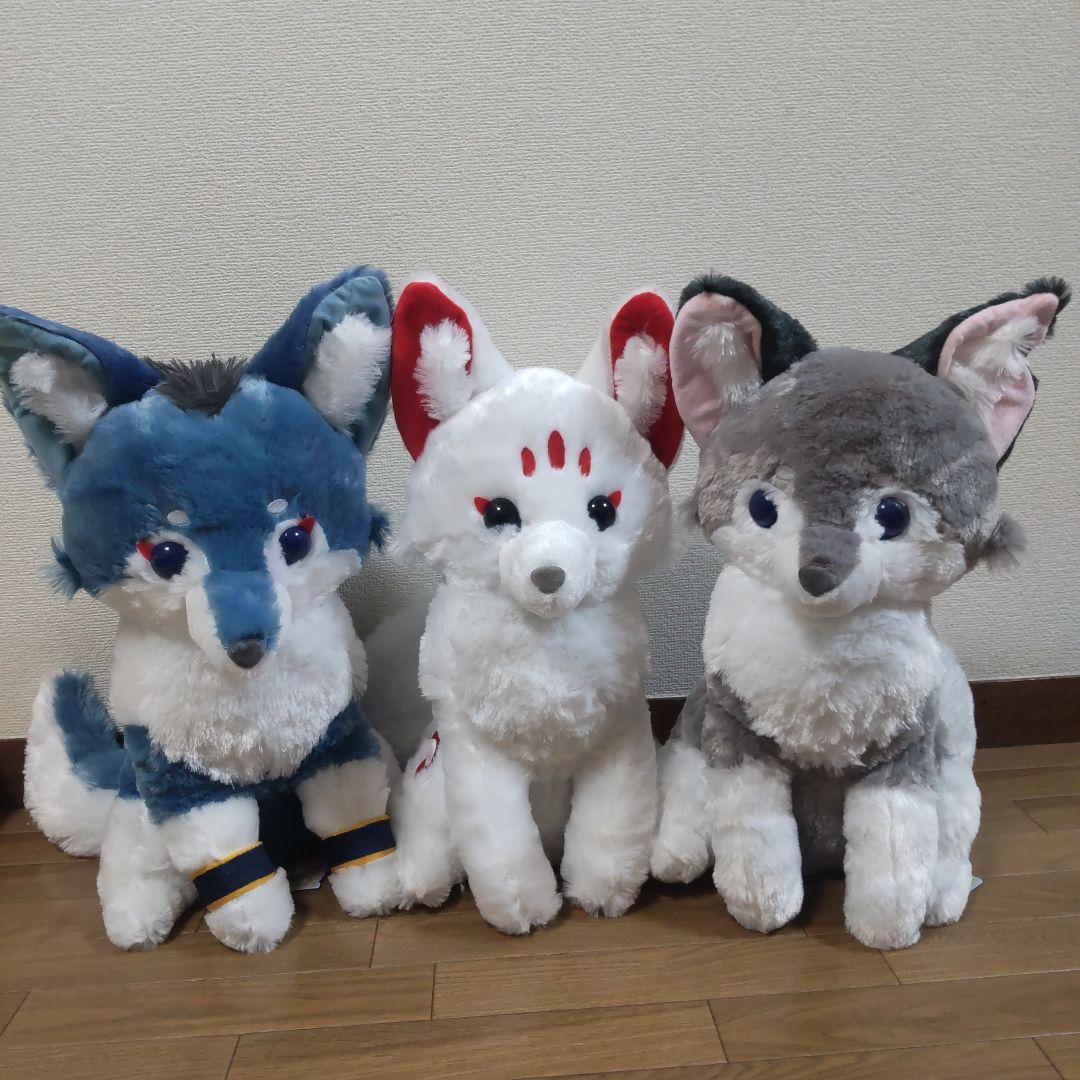 アマテラスのオオカミ ウルトラBIGぬいぐるみ全３種～テル＆ラックル＆ホロウ～