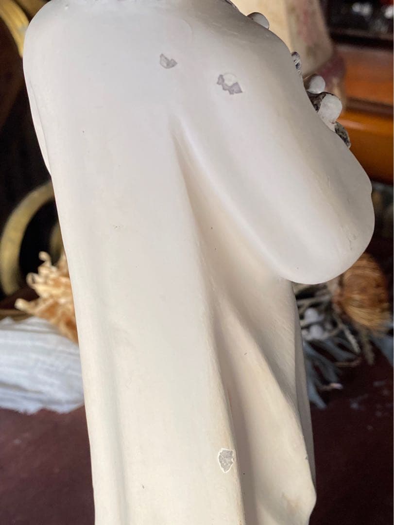 希少 白鳩を抱く幼子イエス少年 キリスト像 置物 インテリア アンティーク