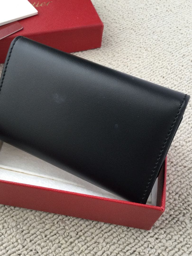 正規品 カルティエ Cartier 黒 レザー キーケース