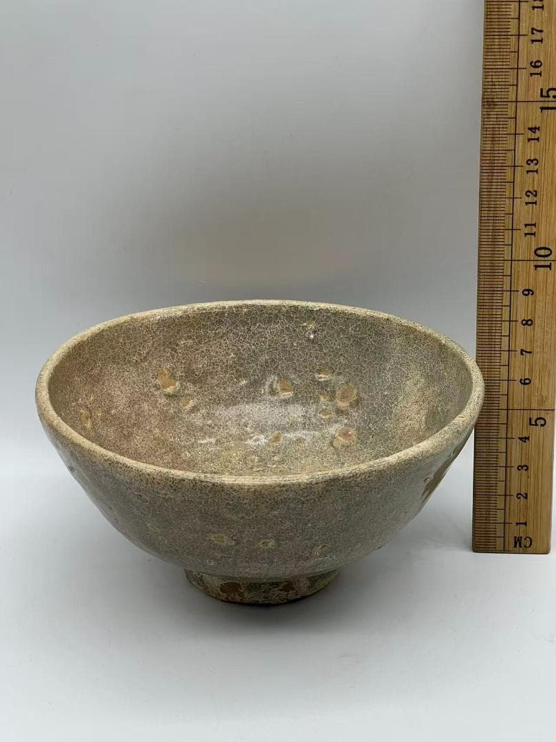 南北朝時代 青釉 越窯茶碗 刑窯茶盞 希少珍貴 茶道具　茶杯 盃 (A-90)