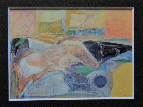 斉藤静輝、『'99 人・人・人』、希少画集より、状態良好、新品木製額・額装付