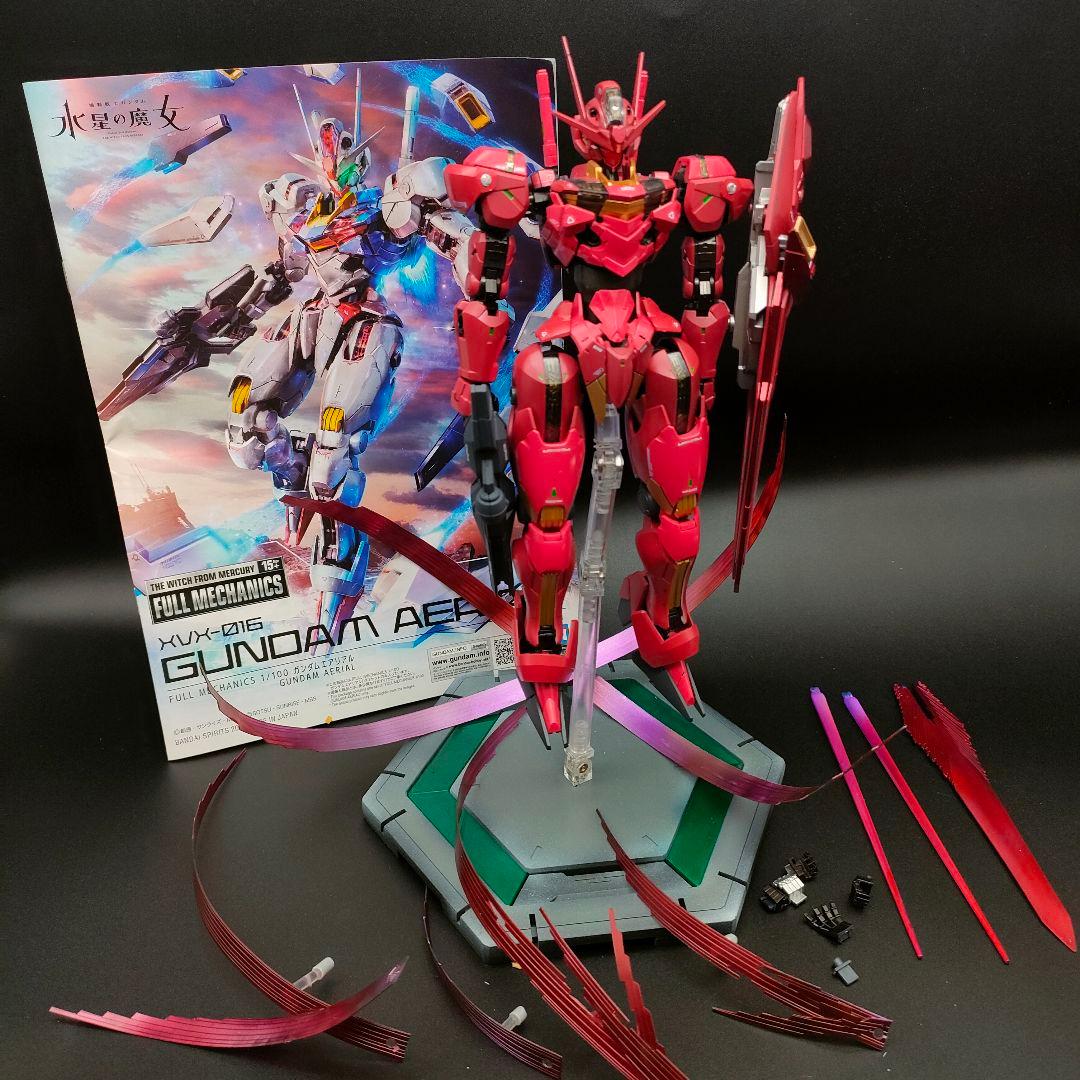 水星の魔女　ガンダムエアリアル　フルメカニクス　赤いガンダム　【全塗装完成品】