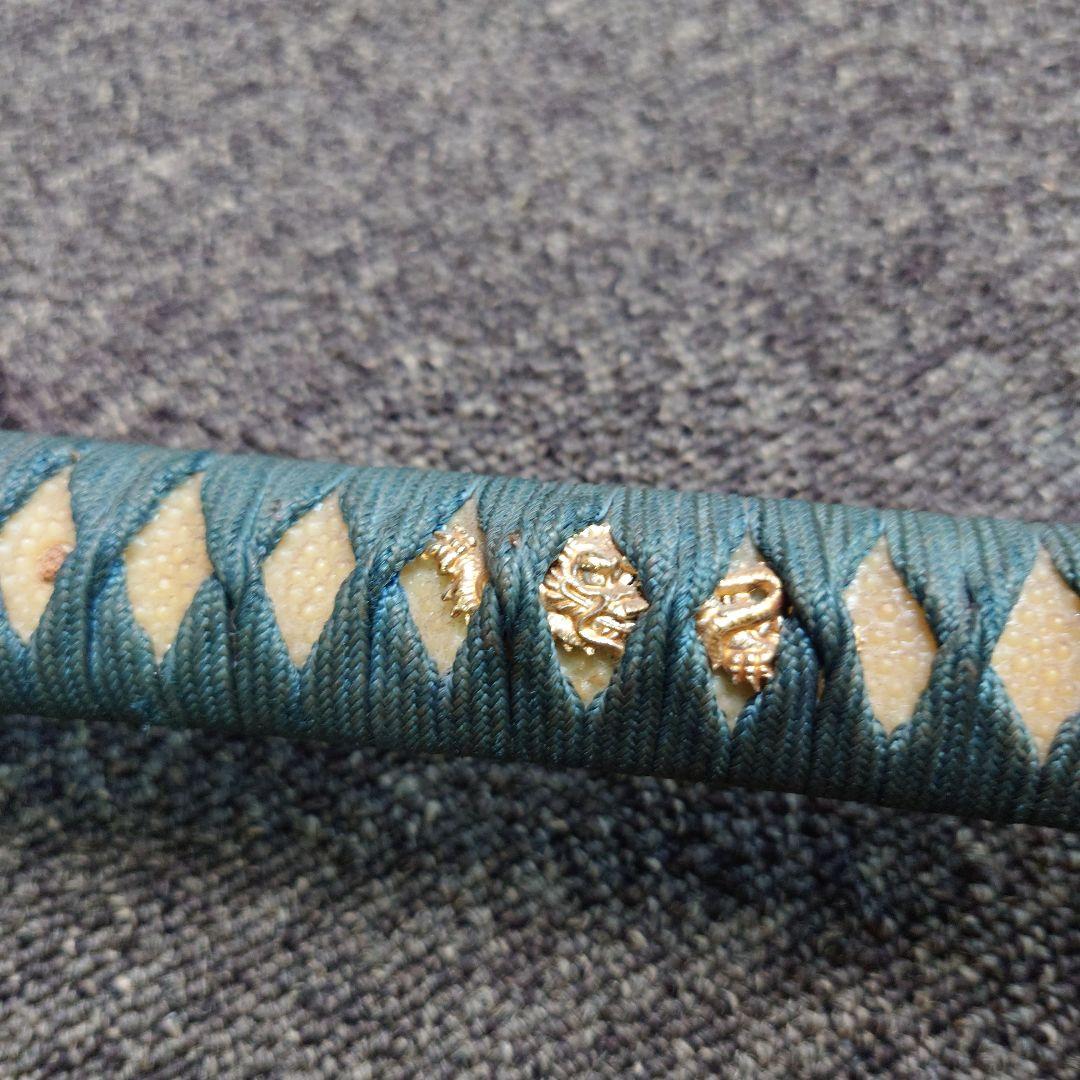 日本刀 鞘付き模造刀 大小2本セット 観賞用 柄グリーン