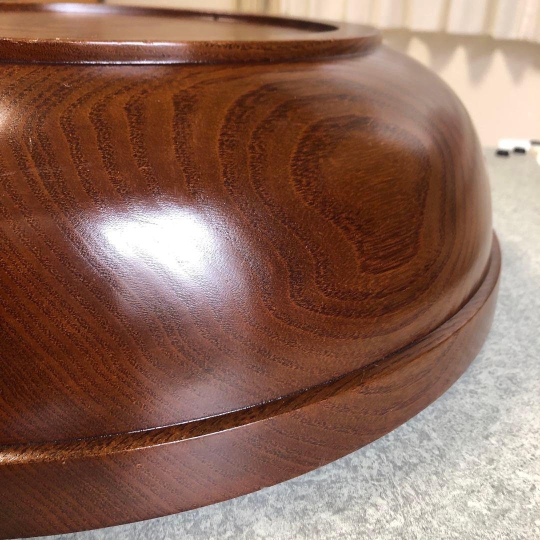 こね鉢　栗　くり抜き　天然木　そば打ち　口径約47㎝　大型　未使用品