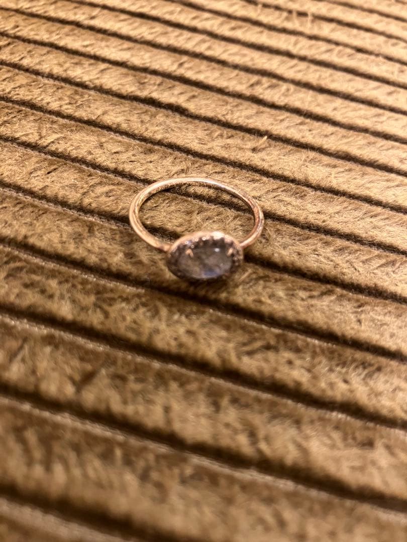 m*k様 ミディアム　ラブラドライト パヴェダイヤモンド リング