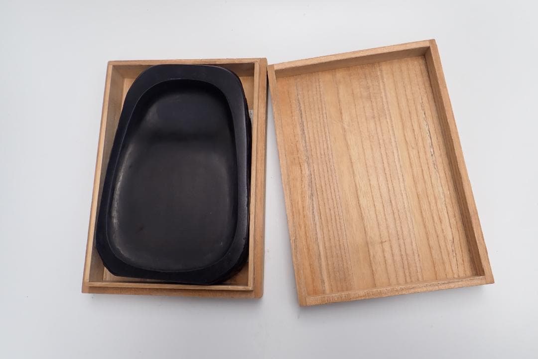 [447]硯(4) 朝鮮石 忠南硯 箱付き