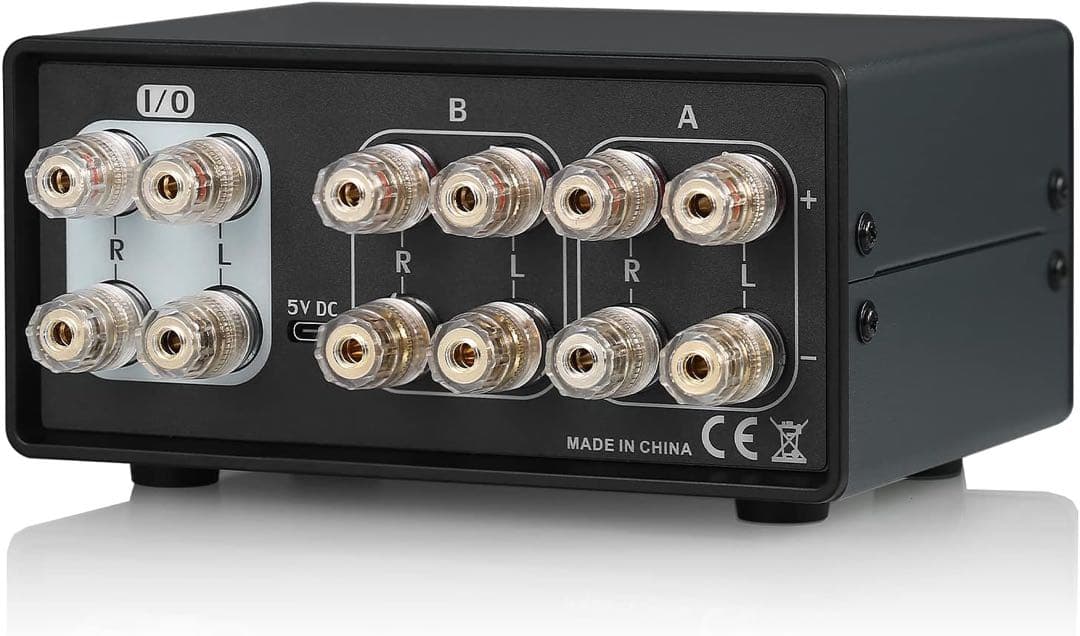 2ゾーンアンプ スピーカーセレクターボックス VUメーター付き オーディオ