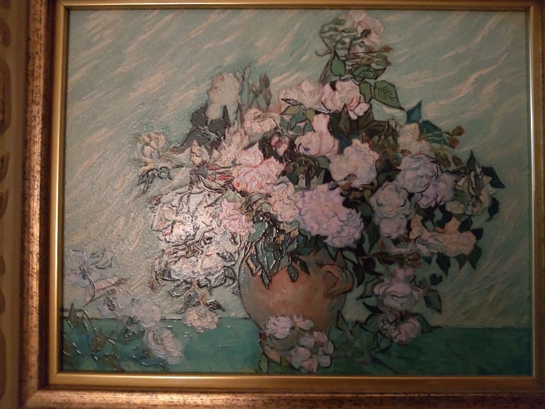 ゴッホ　薔薇　アルゴグラフ　額縁付き 最終価格