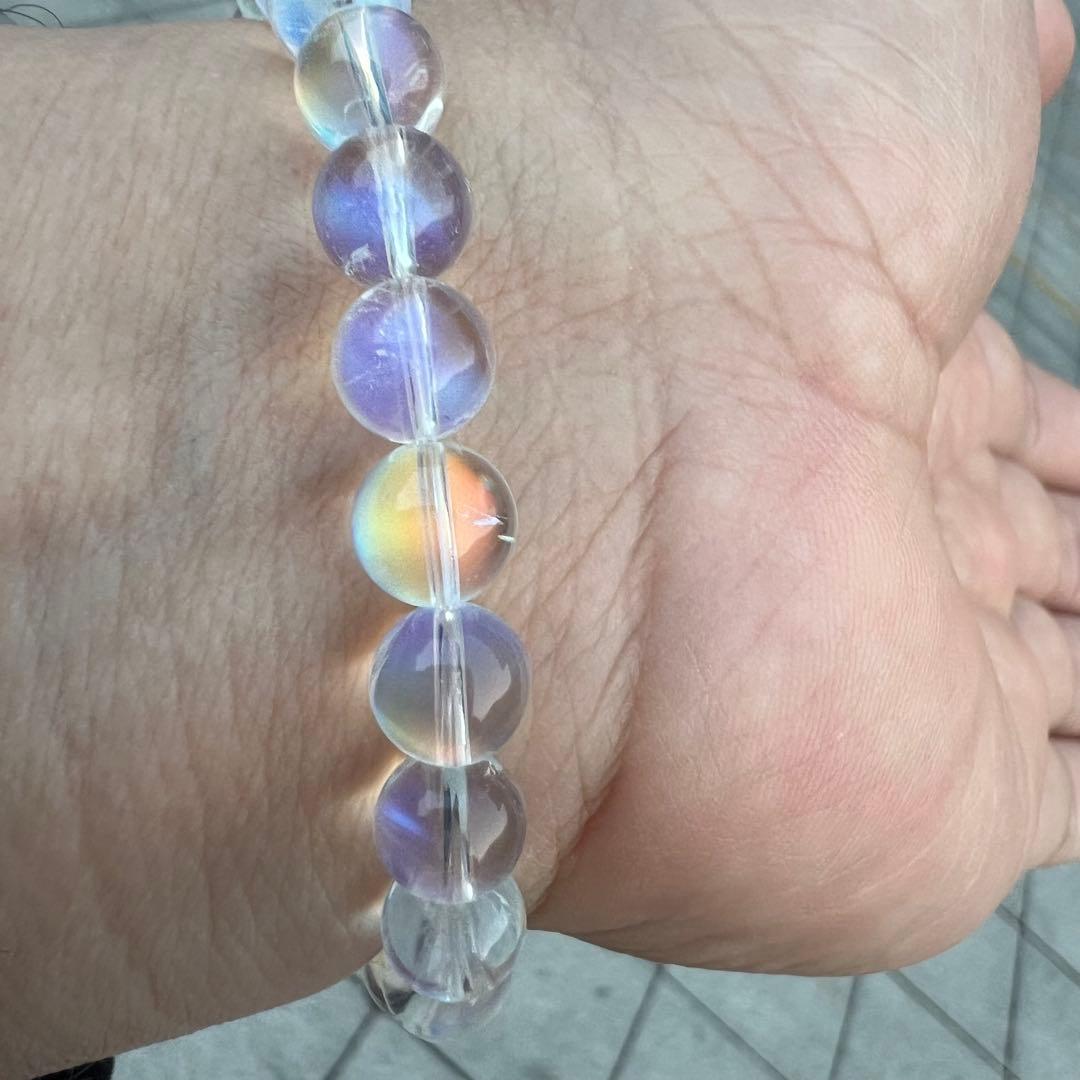 ⭐︎【極上品】天然 マダガスカル ホワイトラブラドライト ブレスレット 8mm