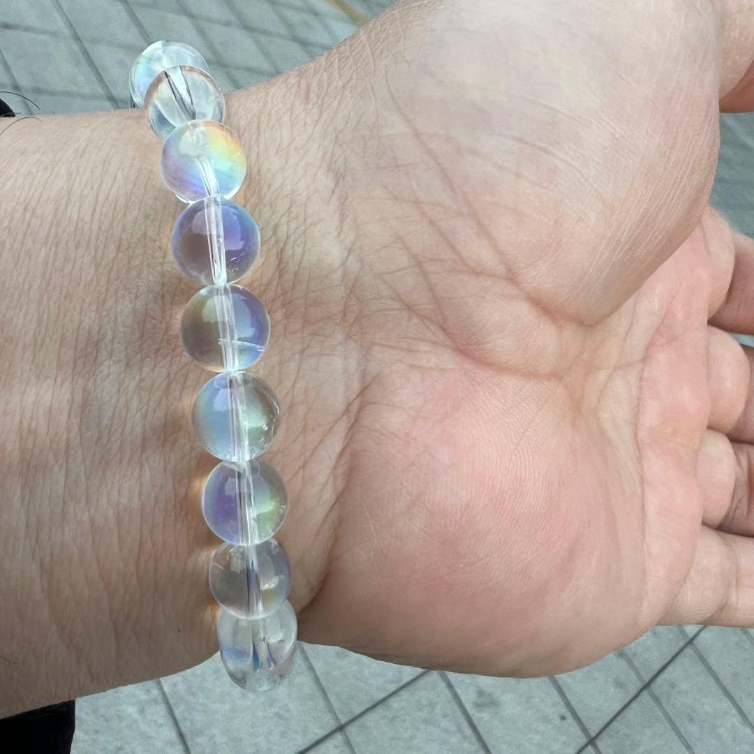 ⭐︎【極上品】天然 マダガスカル ホワイトラブラドライト ブレスレット 8mm