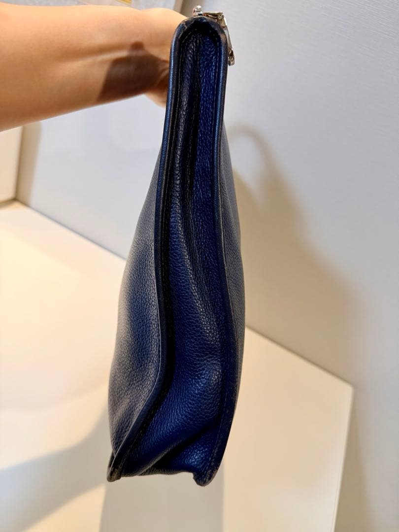 ロエベ ビジネスバッグ トレド アナグラム ロゴ A4可 レザー ネイビー