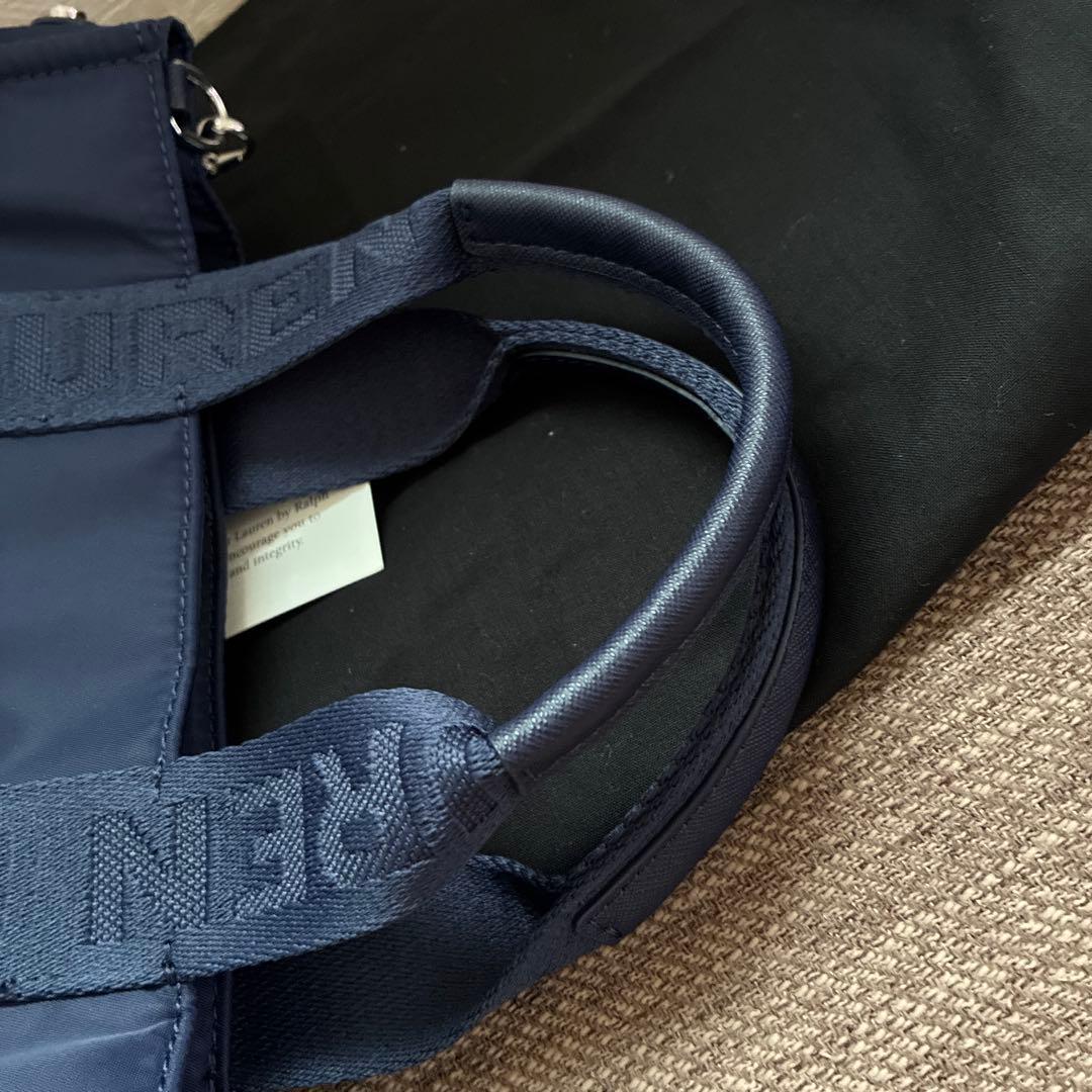 LAUREN ネイビー ショルダーバッグ