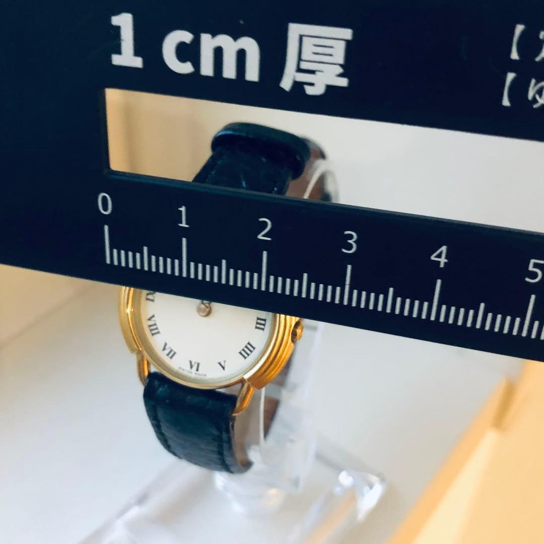 【極美品】Christian Dior ローマン　電池新品　 ゴールド　白文字盤