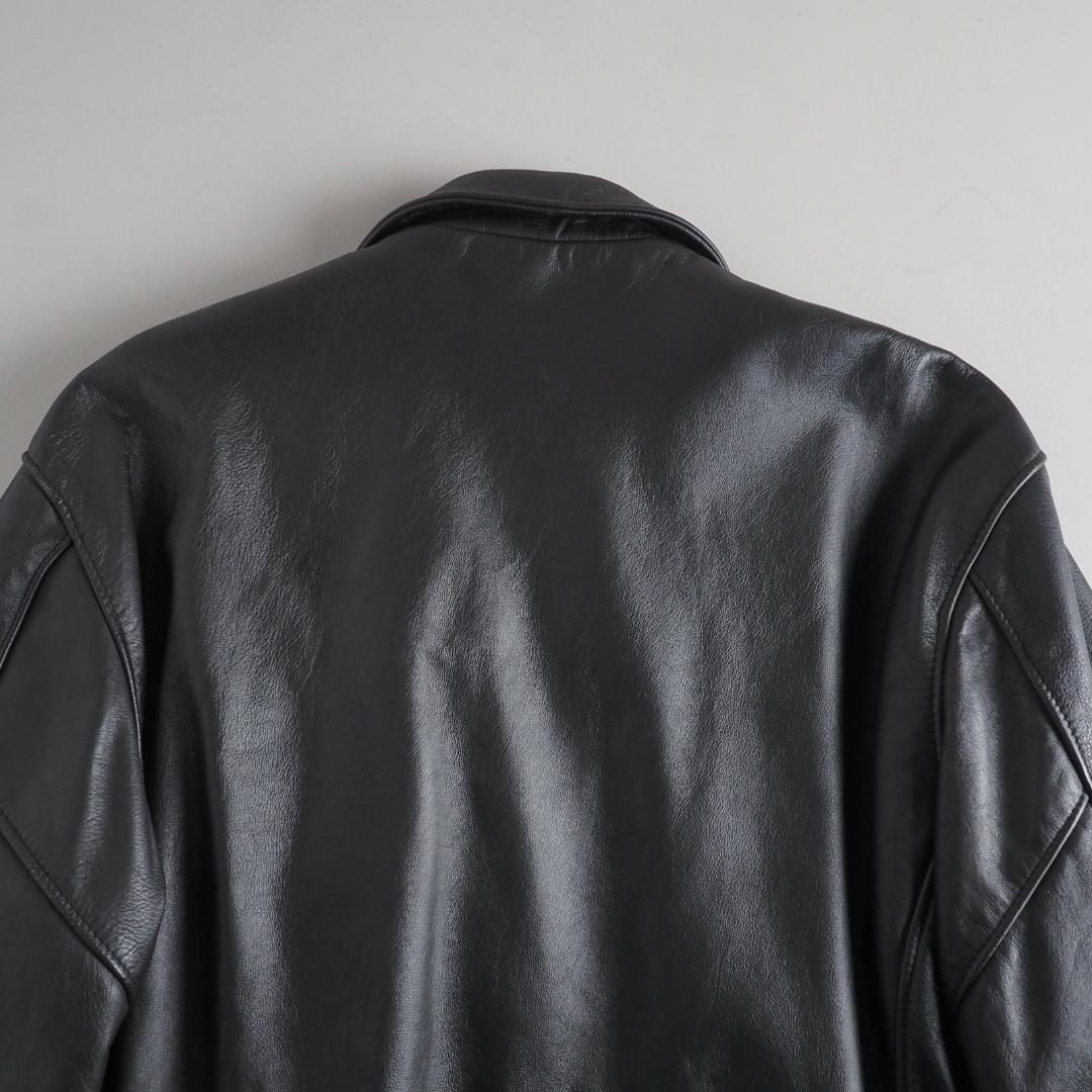 Schott　size48　シングルライダースジャケット　裏地チェック