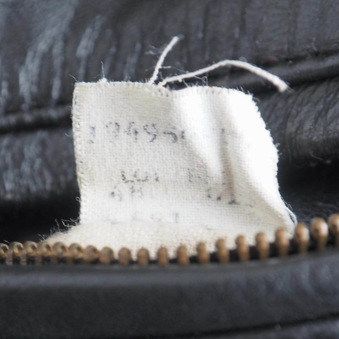 Schott　size48　シングルライダースジャケット　裏地チェック