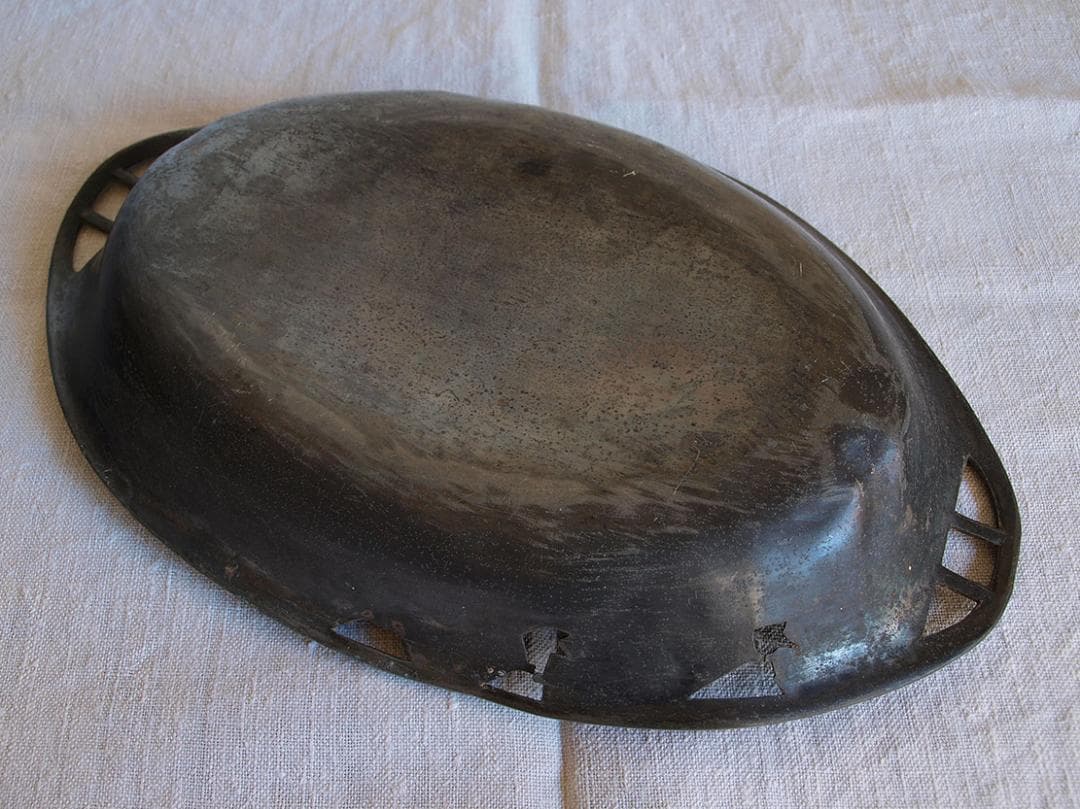 アールヌーボー トレイ 銀杏の木 錫 ピューターArt Nouveau/K050