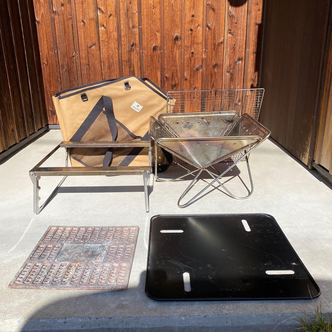 スノーピーク 焚火台Lスターターセット グリルブリッジ 焼き網 peak