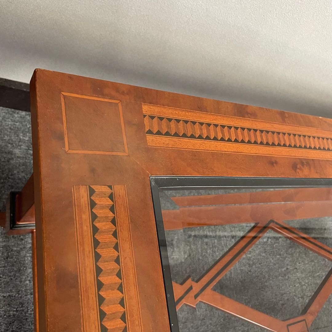 【手渡し希望】アンティーク　ガラステーブル　ローテーブル　輸入家具