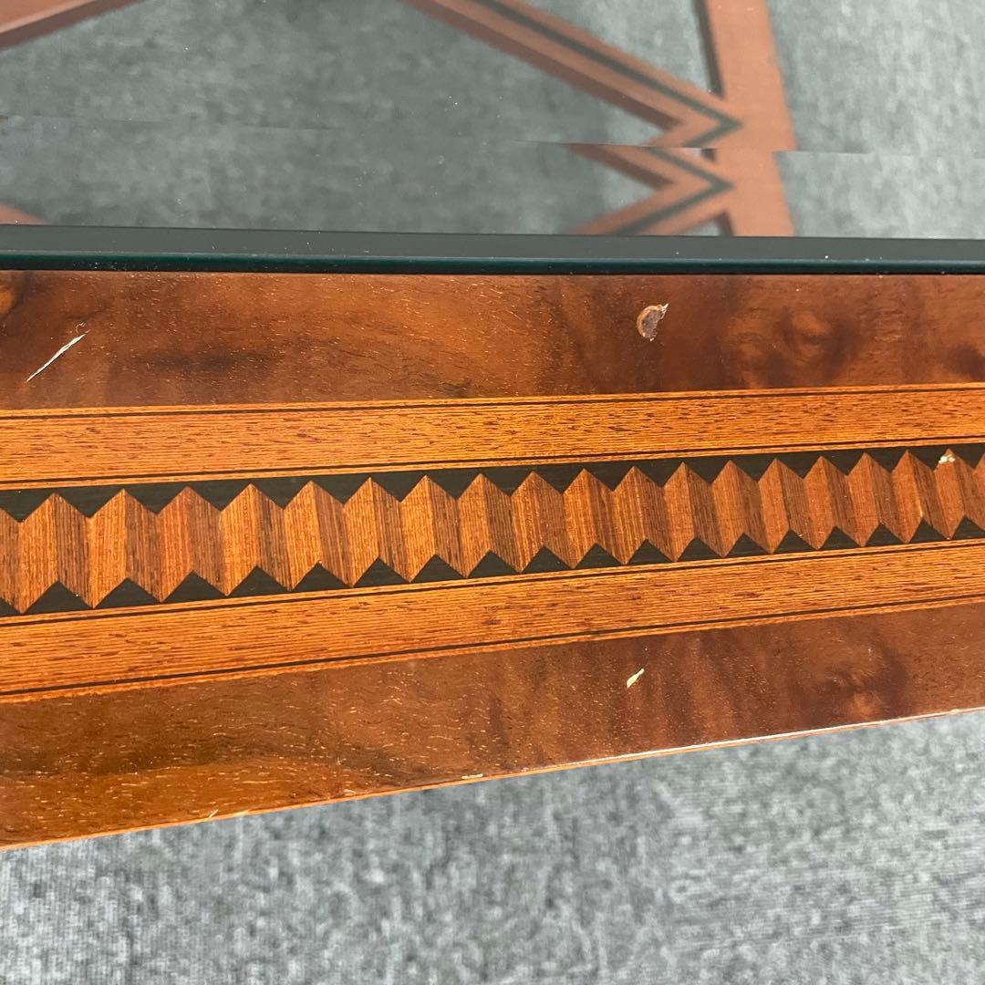 【手渡し希望】アンティーク　ガラステーブル　ローテーブル　輸入家具