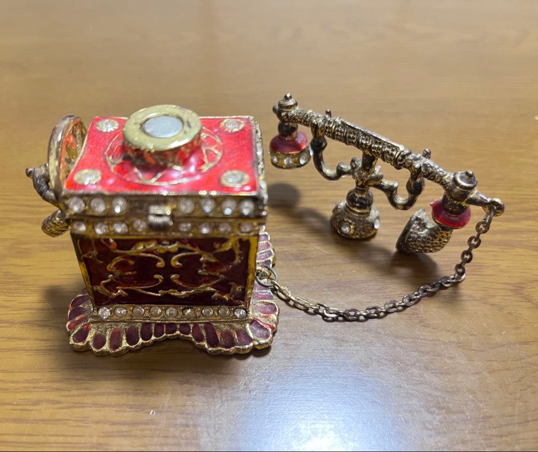 アンティーク 電話 受話器 ジュエリーボックス 小物入れ アクセサリーケース