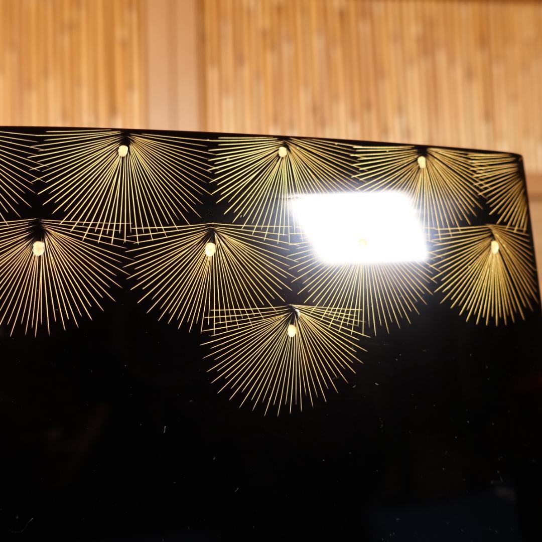 輪島塗 わじま曽我造 黒塗 寿松沈金 二段重箱 共箱