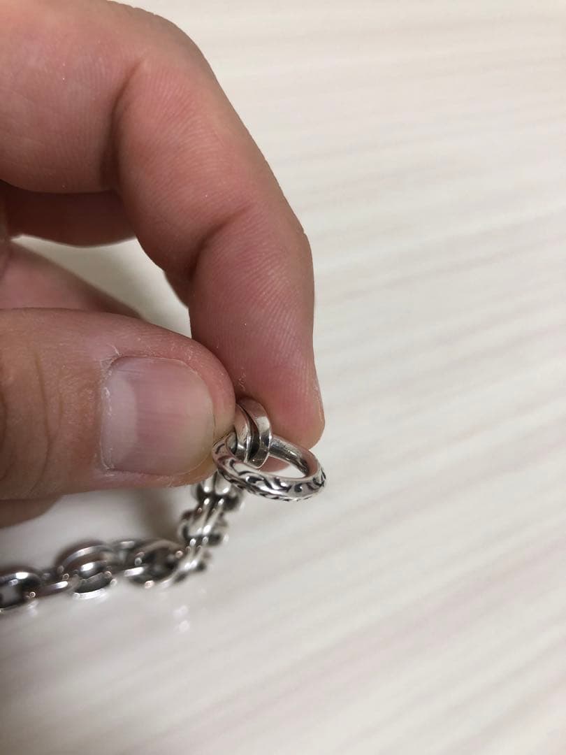 MOTO ハンドメイドチェーンブレスレットK18