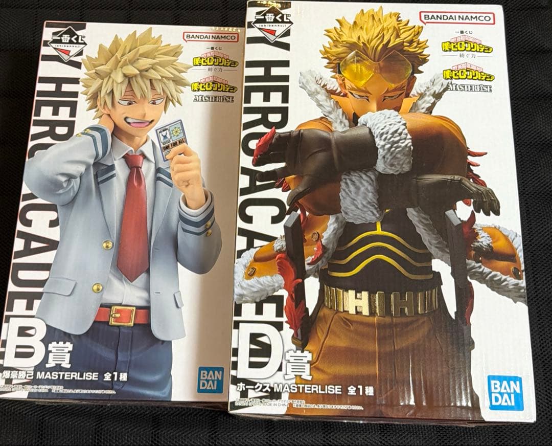 一番くじ僕のヒーローアカデミア 紡ぐ力　B賞爆豪勝己 D賞ホークス　 未開封