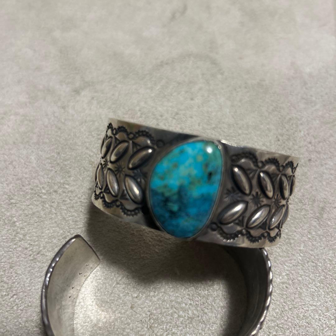 インディアンジュエリー　ターコイズ　ハーマンスミス　バングル