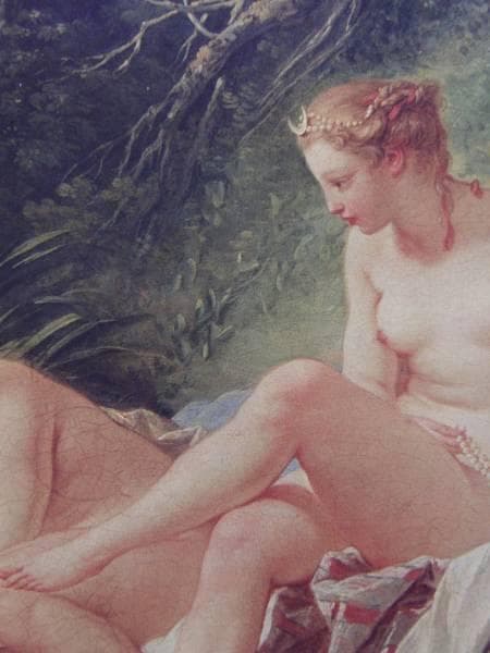 フランソワ・ブーシェ、【浴後のディアナ】、希少豪華画集画、新品高級額