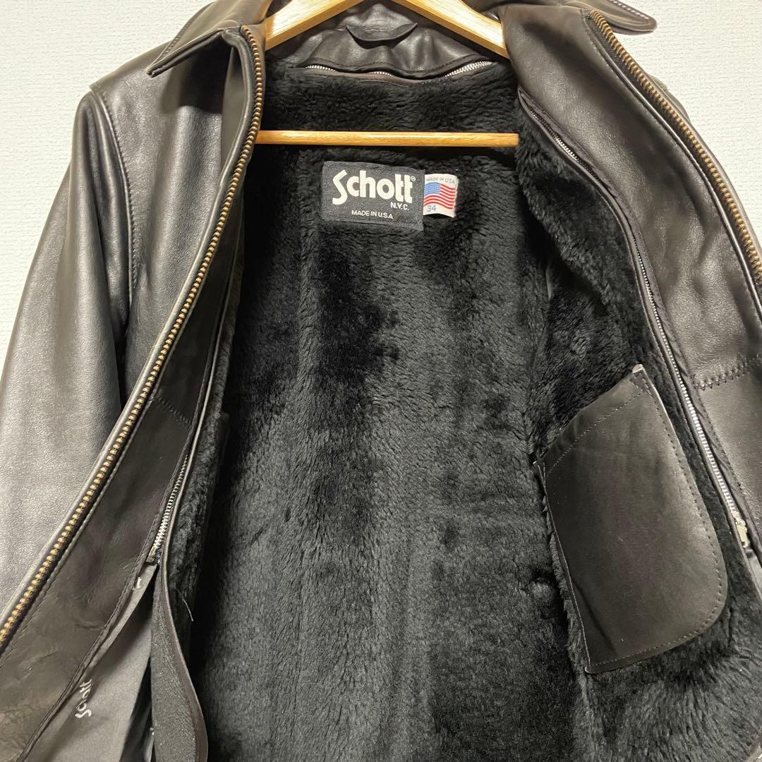 USA製 SCHOTT ショット AT101 シングルライダース サイズ34
