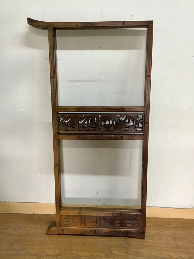 よかじー☆管218☆珍品☆軽井沢彫☆衣桁☆着物ハンガー☆竹模様