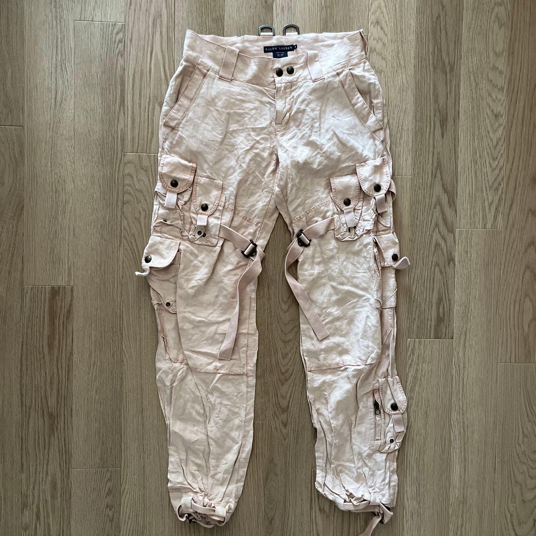90's Ralph Lauren リネン パラシュートパンツ