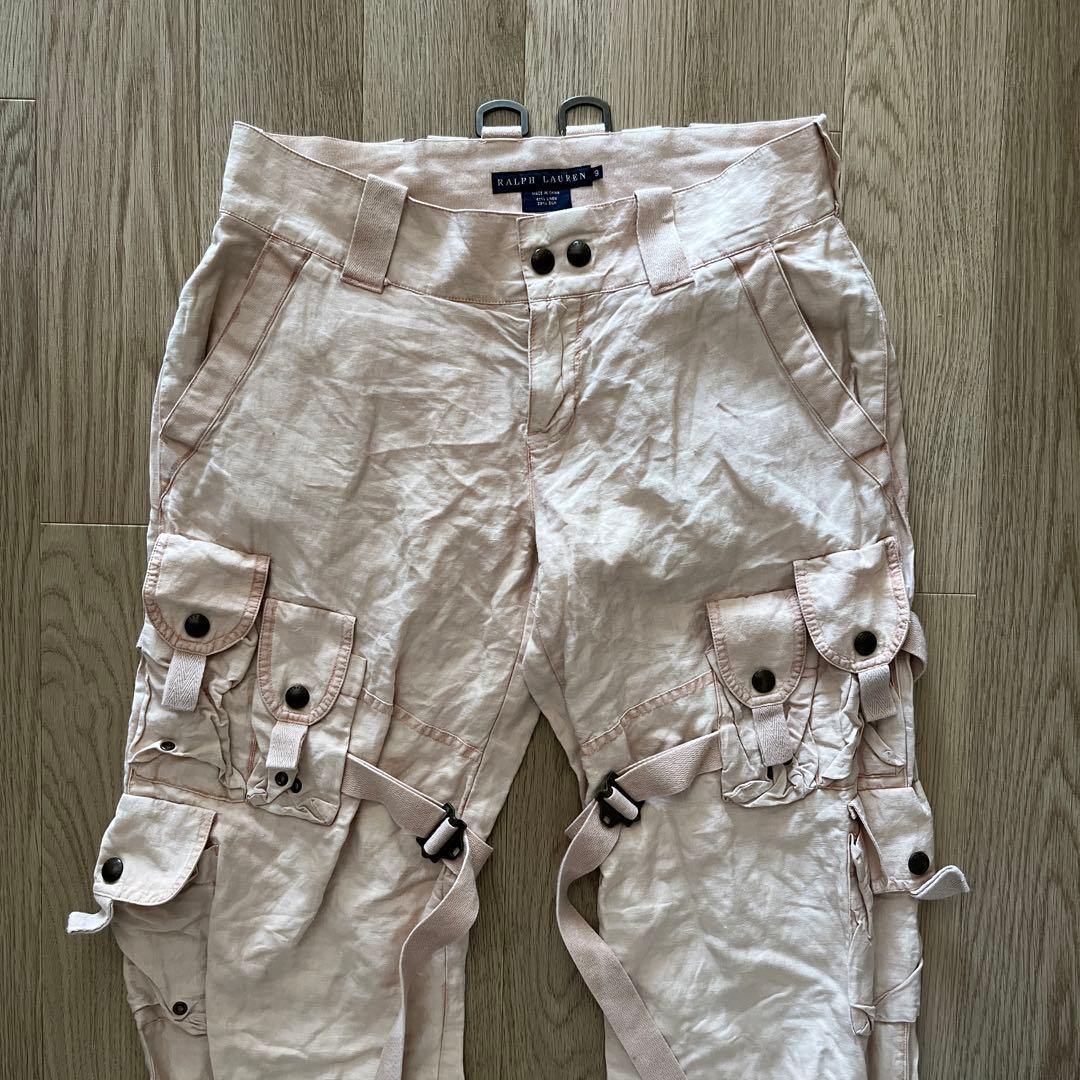 90's Ralph Lauren リネン パラシュートパンツ